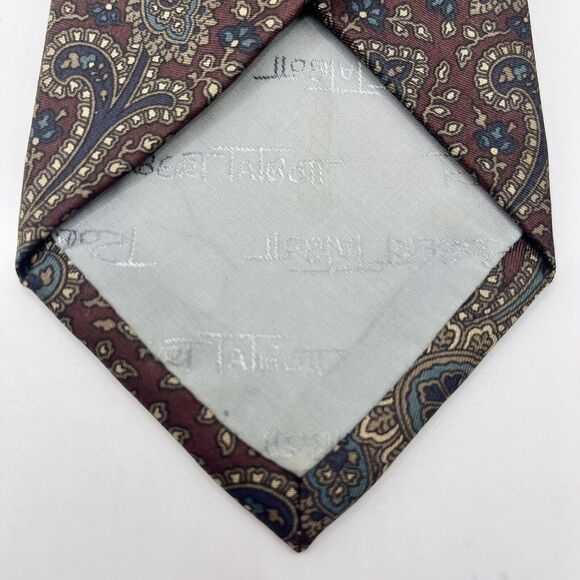 Robert Talbott Mark Shale Tie Vintage Necktie Paisley 100% Silk‎ USA Burgundy - Picture 4 of 5